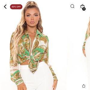 Crunching The Numbers Printed Shirt - Green/ combo